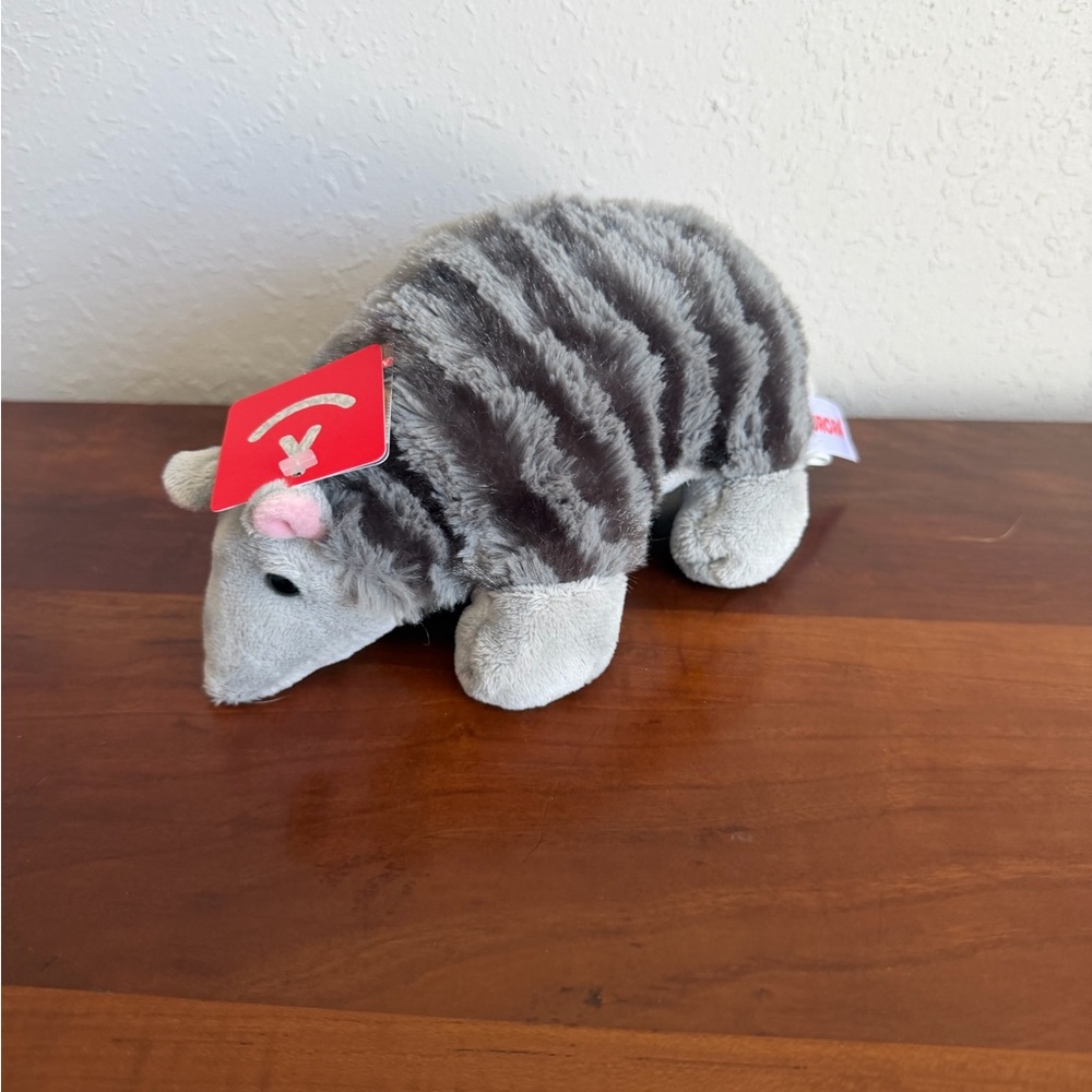 NWT Gray Armadillo Plush Aurora World Stuffed Animal Soft Small 8" Toy Stuffie